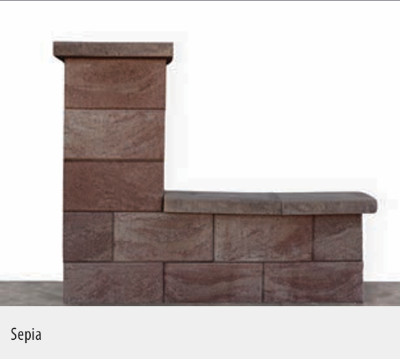 Element Gard Modern Dublu 40x20x20 cm, Sepia
