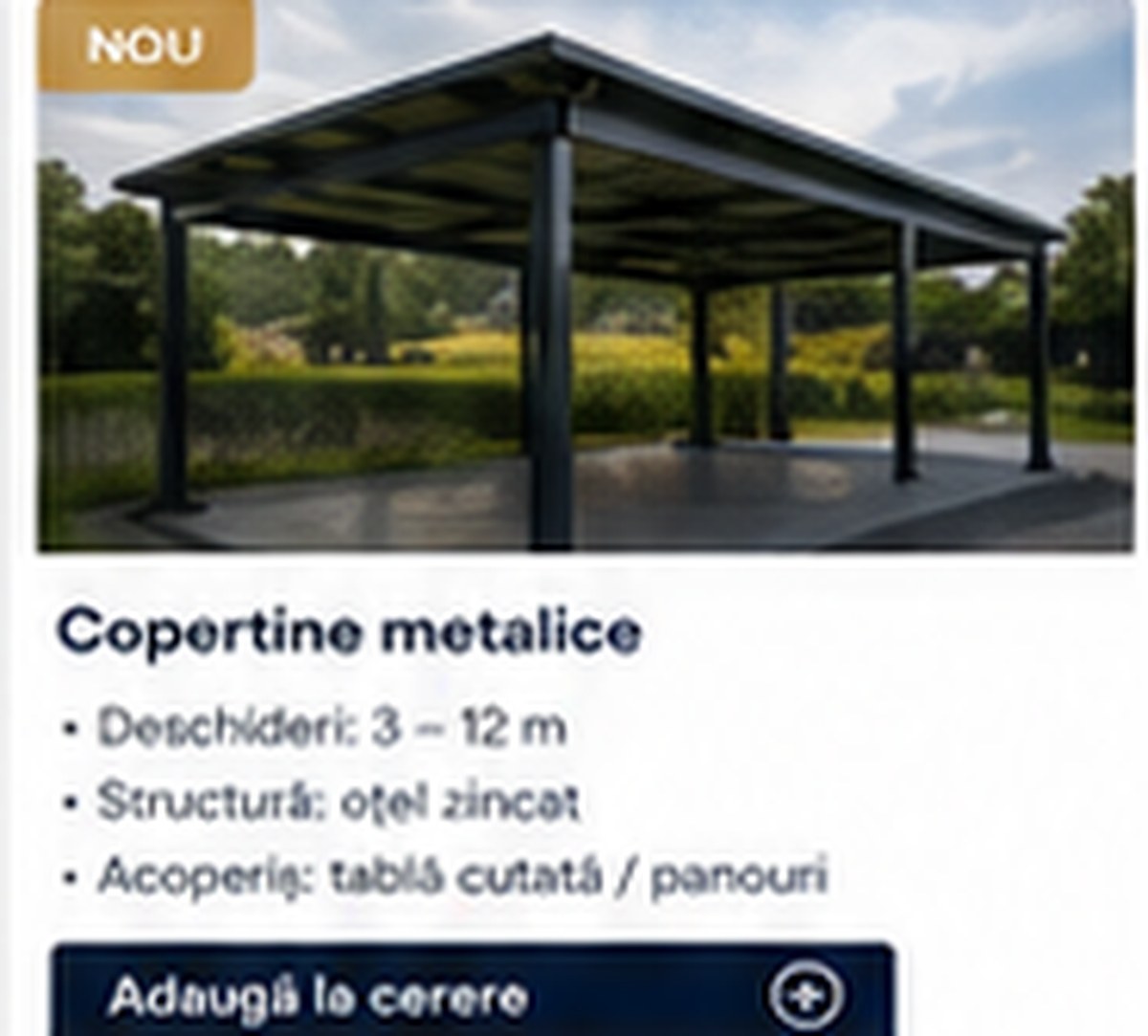 Copertină metalică